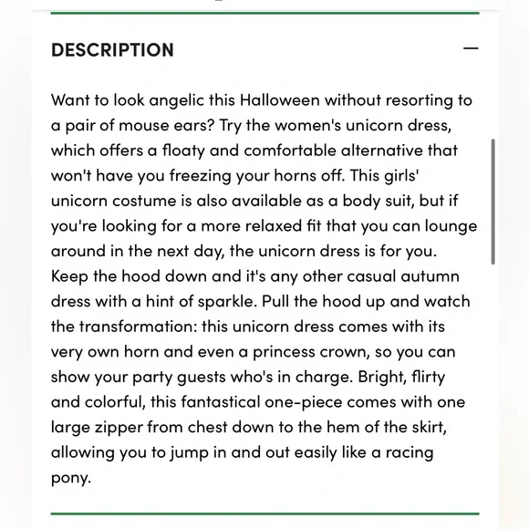 TIPSY ELVES UNICORN COSTUME DRESS PREOWNED XXL - Picture 7 of 10